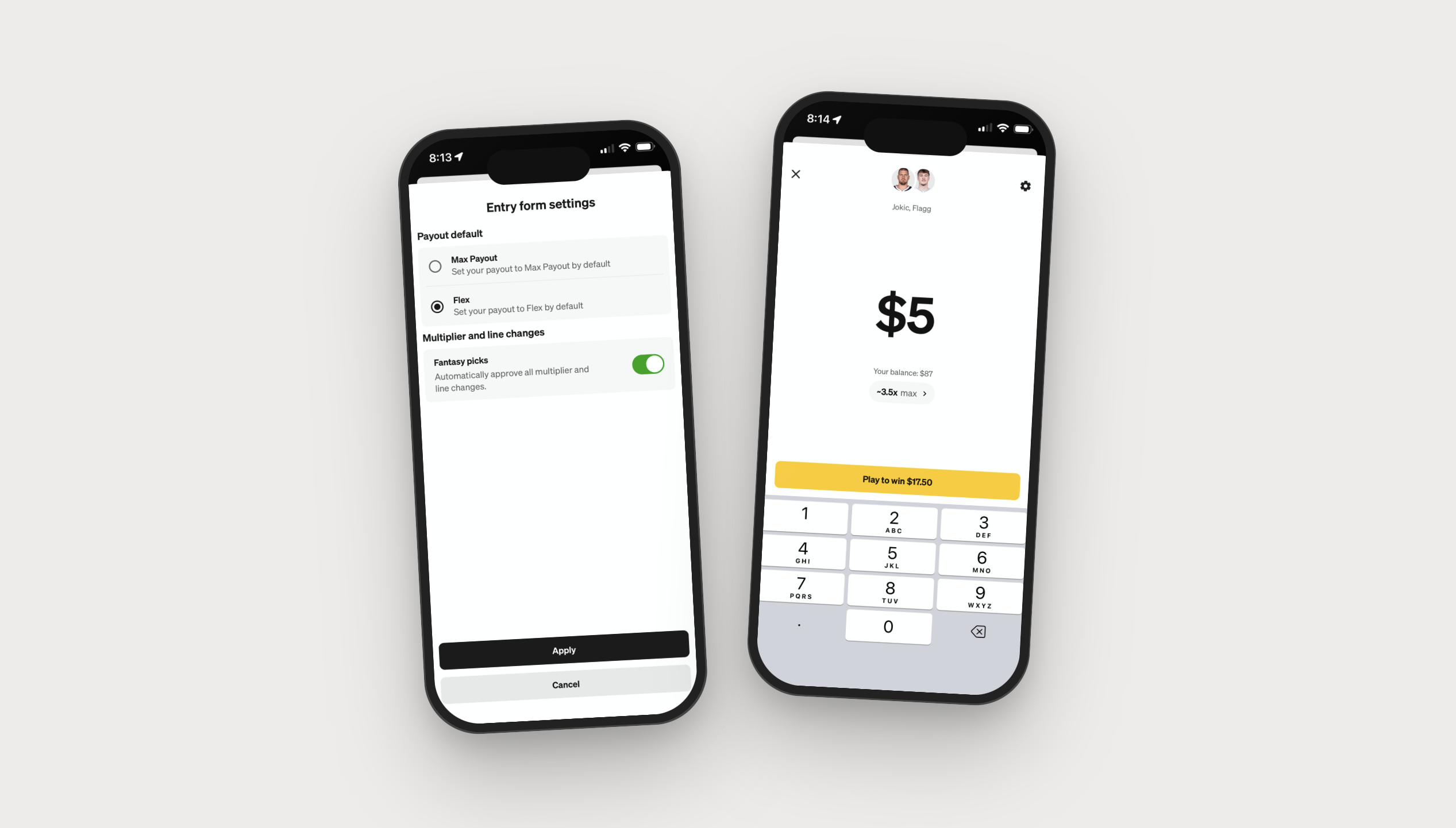 Screenshots of Auto-Accept Odds